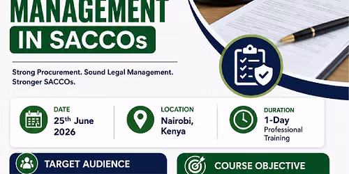 PROCUREMENT AND LEGAL MANAGEMENT IN SACCOs