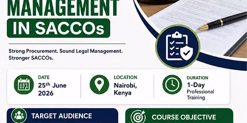 PROCUREMENT AND LEGAL MANAGEMENT IN SACCOs