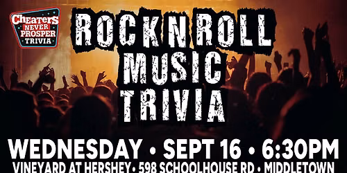 Rock N Roll music trivia at The Vineyard at Hershey