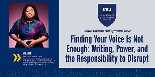 Critical Concerns Visiting Writers Series Lecture: Khalilah L. Brown-Dean