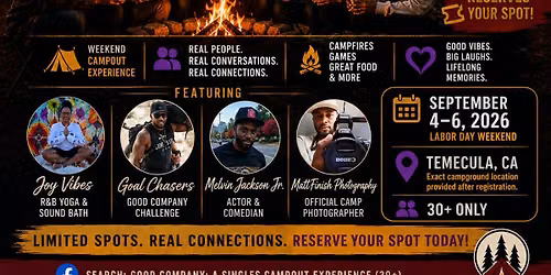 GOOD COMPANY | A Singles Campout Experience (30+)