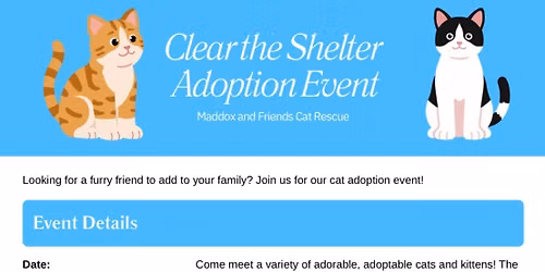 Clear the Shelter Adoption Event