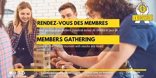 Rendez-vous des membres mensuel