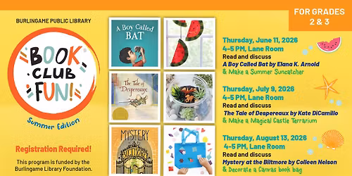 Book Club Fun! For grades 2nd & 3rd