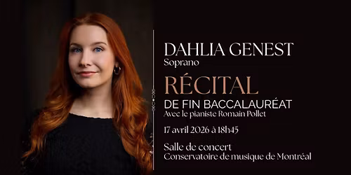 Dahlia Genest - R\u00e9cital de fin baccalaur\u00e9at