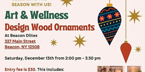 Art & Sip - Design a Festive Wood Ornament