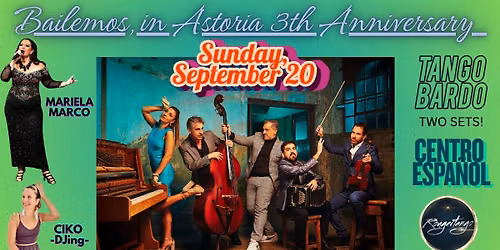 TANGO BARDO & ROBERTO MINONDI LIVE IN NYC-Guest Artist: MARIELA MARCO-CIKO DJing