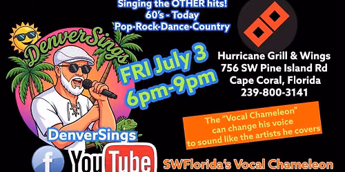 DenverSings @ Hurricane Grill & Wing (Cape Coral)