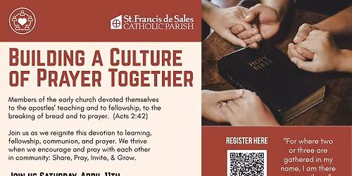 Building a Culture of Prayer Together