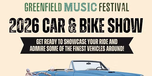Car & Bike Show at the 2026 Greenfield Music Festival