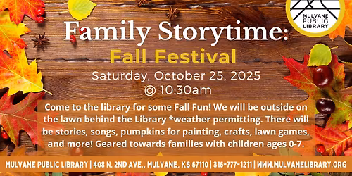 October Family Storytime