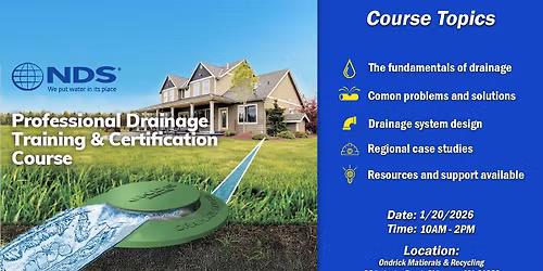 NDS Drainage Certification Course
