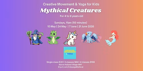 Creative Movement & Kids Yoga Class for 4-9 year-olds