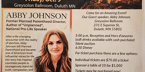 BOLD AS A LION Pro-Life Ministries of Duluth 2026 Banquet \u201cThe wicked flee when no one pursues, but 