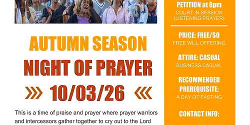 Autumn Season Night of Prayer