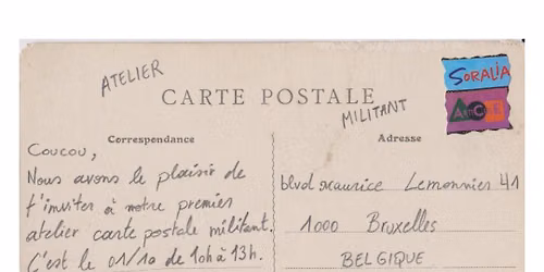 Atelier carte postale militant