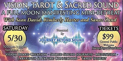 Vision, Tarot & Sacred Sound Bath: Full Moon Manifesting Day Retreat
