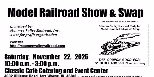 MVRRC Model Railroad & Swap