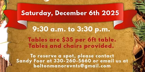 Bolton Manor Holiday Craft Show