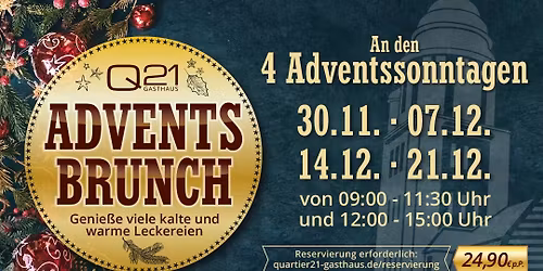 Adventsbrunch an den 4 Adventssonntagen