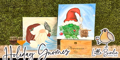 Holiday Gnomes | Canvas Sip & Paint Workshop