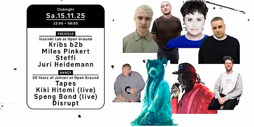 Clubnight - Kribs b2b Miles Pinkert, Steffi, Juri Heidemann, 20 Years of Jahtari