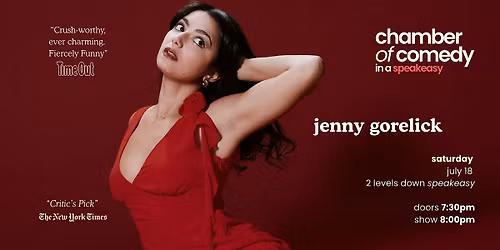Chamber of Comedy (in a speakeasy) presents Jenny Gorelick
