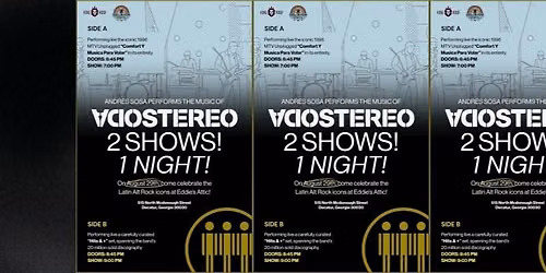 Side A: Andres Sosa Performs Soda Stereo's Comfort Y Musica Para Volar