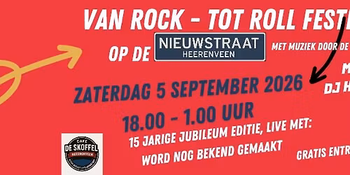 Van Rock tot Roll op de Nieuwstraat 2026 HEERENVEEN 15 jaar