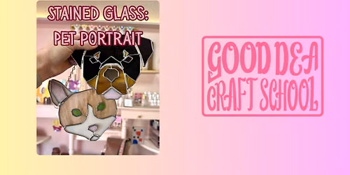Stained Glass Pet Portrait