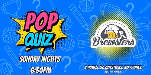 Edmonton - POP QUIZ Sunday @ Brewsters Unity Square