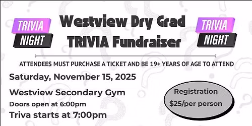 Westview Dry Grad Trivia Night!