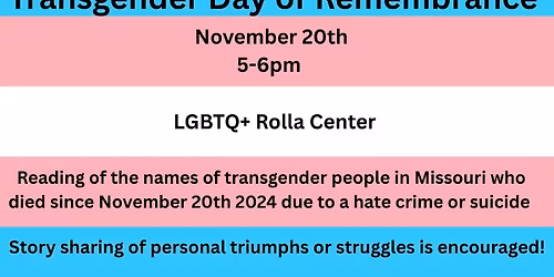 Transgender Day of Remembrance 