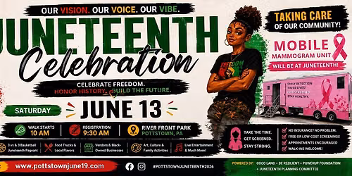 Pottstown Juneteenth Health & Kidney Heart Walk — Pottstown Riverfront Park