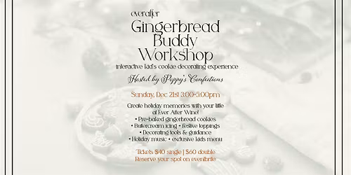Gingerbread Buddy Workshop: Interactive Kid's Cookie Decorating Experience
