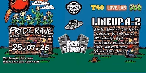 PRIDE RAVE - RILLA (Carpool Spinnas) - 14 Hours - 2 Venues - 5 Collectives