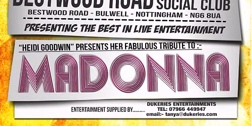 Friday 11th September Madonna