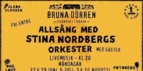Alls\u00e5ng med STINA NORDBERGS ORKESTER - Live p\u00e5 Bruna D\u00f6rren - Fri entr\u00e9