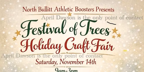 SAVE THE DATE! Festival of Trees Holiday Craft Fair 2026