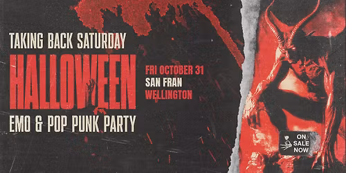 Taking Back Saturday Halloween: Emo & Pop Punk Party - Wellington