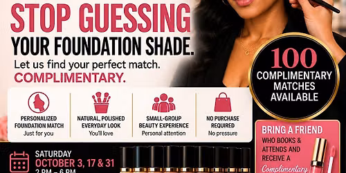 Find Your Makeup Foundation Shade! [FREE EVENT]