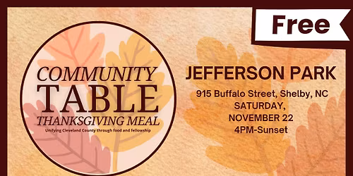 Community Table Thanksgiving Meal-Jefferson Park