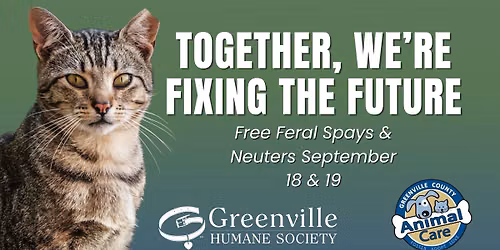 Free Feral Spays and Neuters - Greenville Humane Society and Greenville County Animal Care