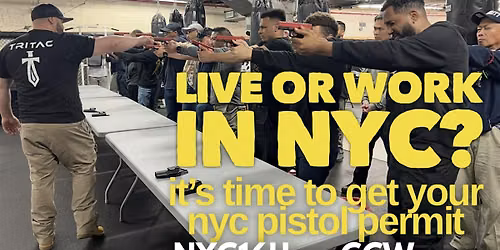 Rated No.1 in NYC and NYPD Approved 16 Hour CCW Course Sept 12 & 13