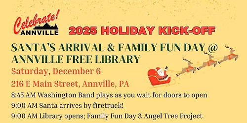 Santa's Arrival at the Annville Free Library