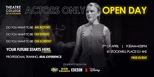 TCOS || ACTORS ONLY OPEN DAY APRIL  2026