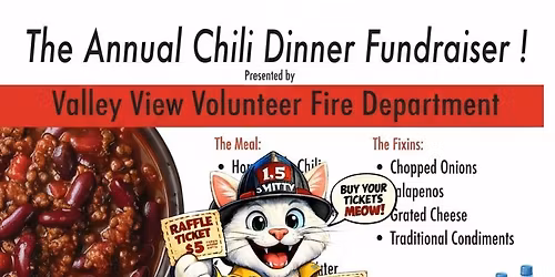 Valley View VFD annual chili dinner fundraiser 