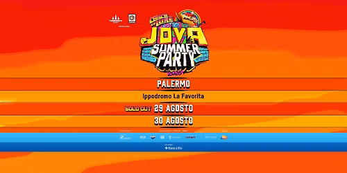 Jova Summer Party \u2022 Palermo @ Ippodromo La Favorita 29-30\/08