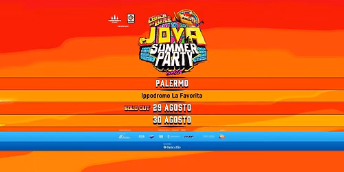 Jova Summer Party \u2022 Palermo @ Ippodromo La Favorita 29-30\/08