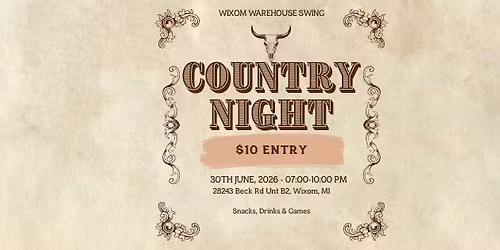 Country Night at Wixom Warehouse Swing